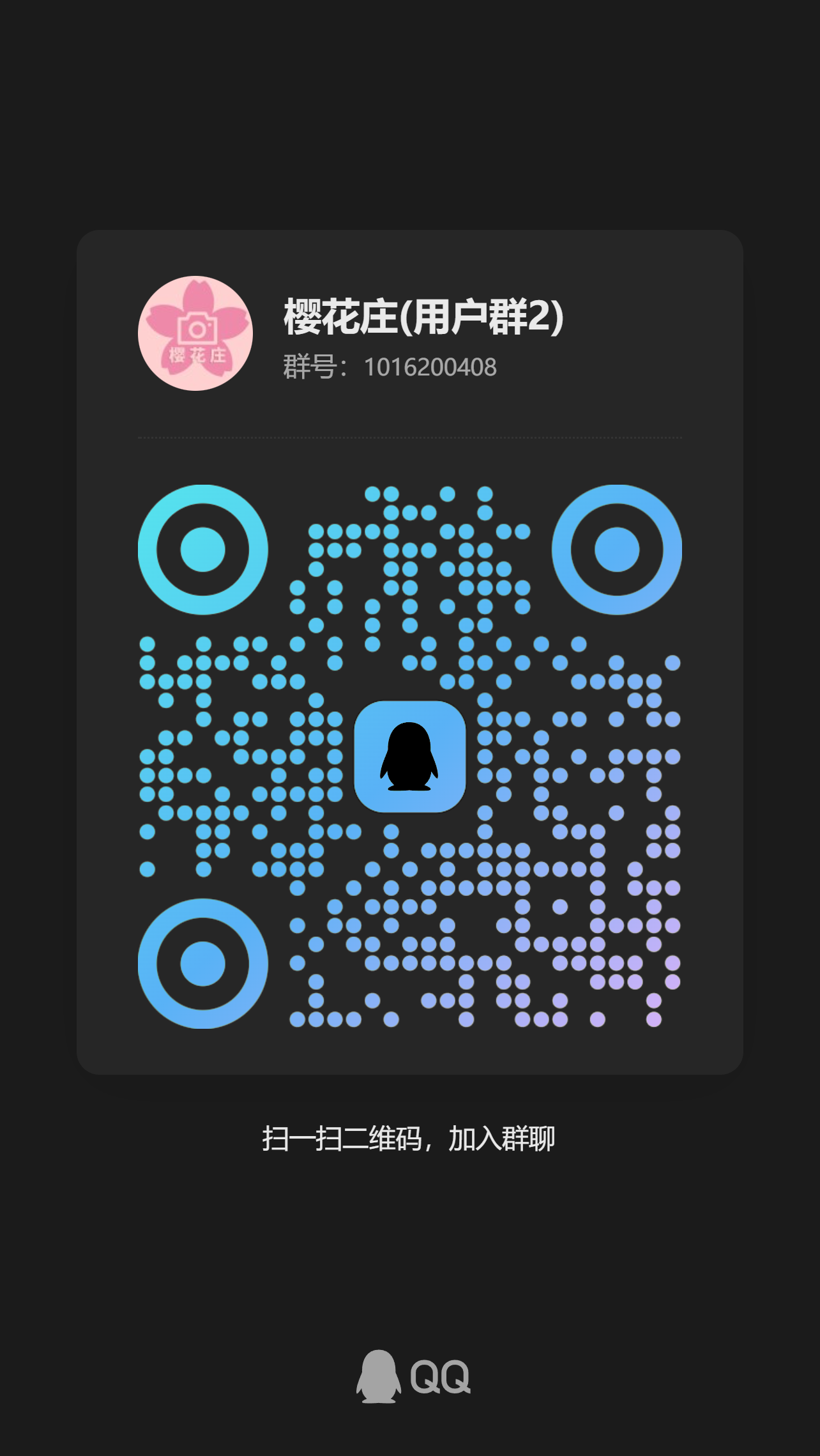 樱花庄官方QQ群(2群)二维码
